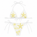 Pink Palm Paradise Lemon Starfish Bikini